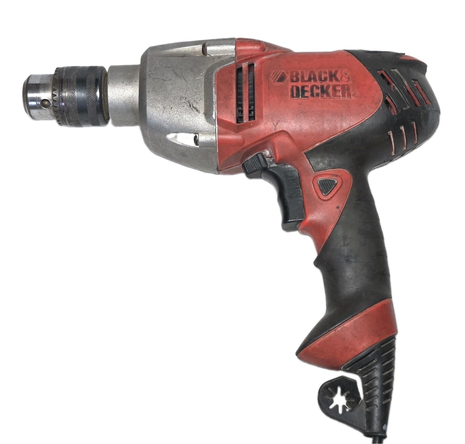 BLACK & DECKER Corded Drill DR501 Tested Works W/ Chuck & Key Pre-owned