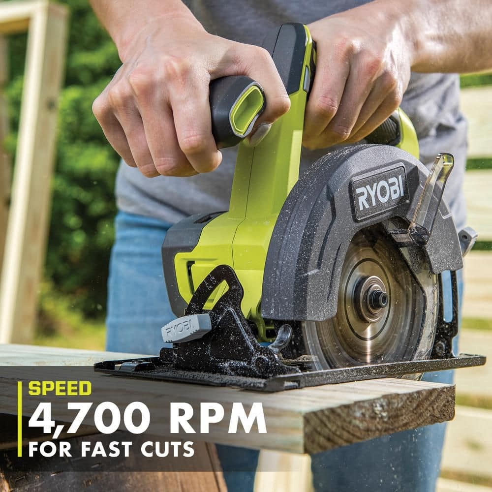 RYOBI ONE+ 18V Cordless 2-Tool Combo Kit w/ 5-1/2 in. Circular Saw & Jig Saw