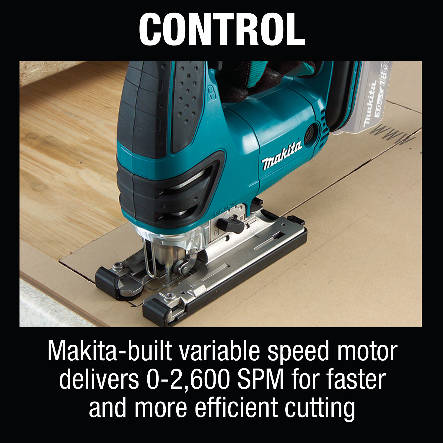 Makita XVJ03Z 18V LXT Lithium‑Ion Cordless Jig Saw, Tool Only