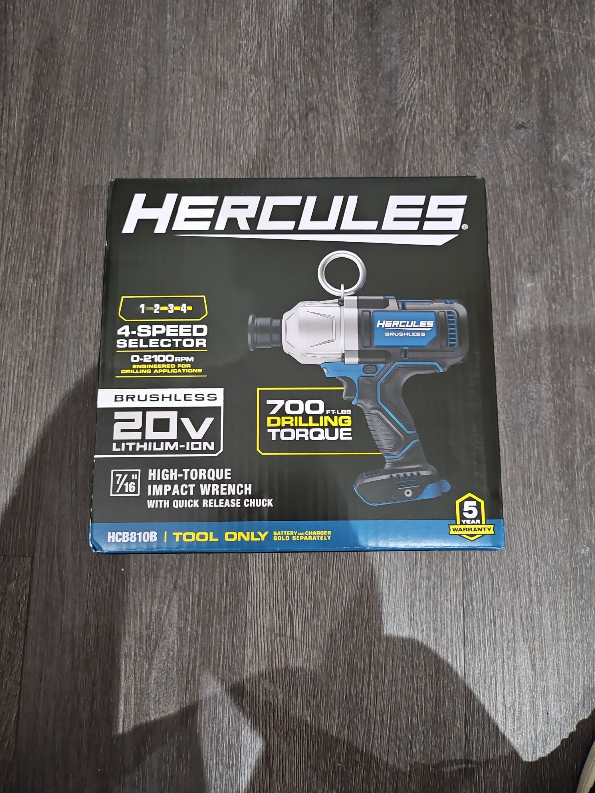 NEW HERCULES, 7/16&Prime; HIGH TORQUE IMPACT WRENCH, 20V 700FT-LB, – TOOL ONLY