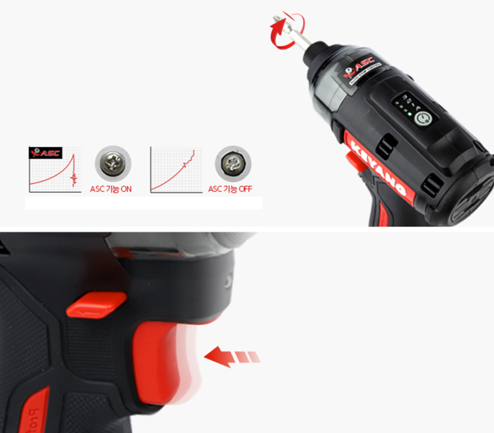 KEYANG ID16BL-150I BL 14.4V Max Keyless 6.35mm 3300rpm 150Nm LED 2Lb BareTool