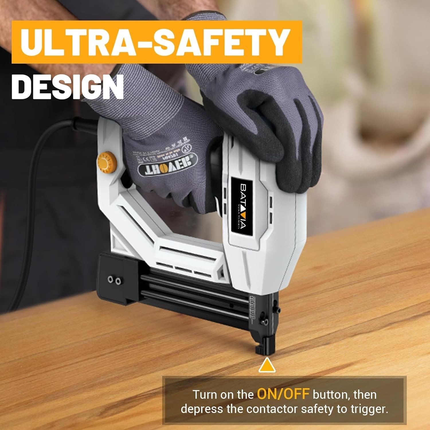 Electric Nail Gun, 2-in-1 Staple Gun Brad Nailer 18 Gauge for Heavy Duty, 120…