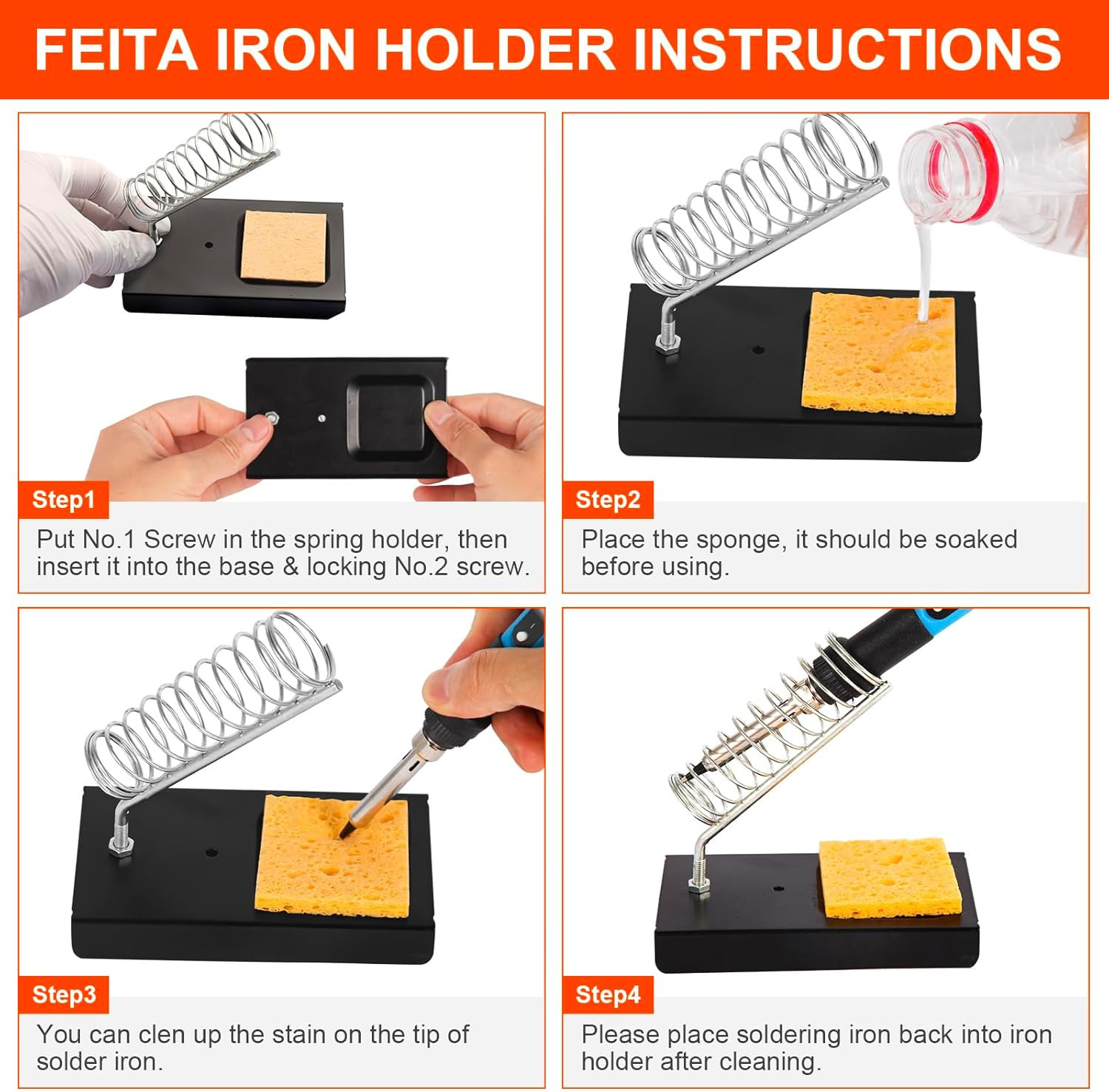 80W Adjustable Temperature Soldering Iron Kit with 14 Tools for Electronics