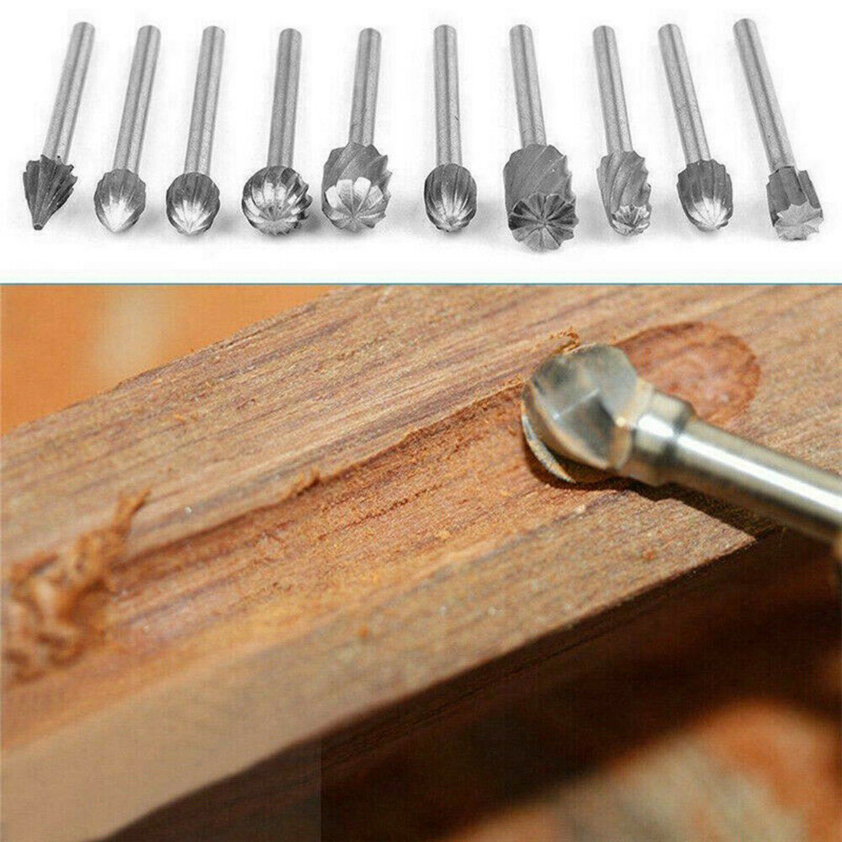 20pcs Diamond Burr Set Drill Bits Mini Drill For Dremel Rotary Tool Accessories-