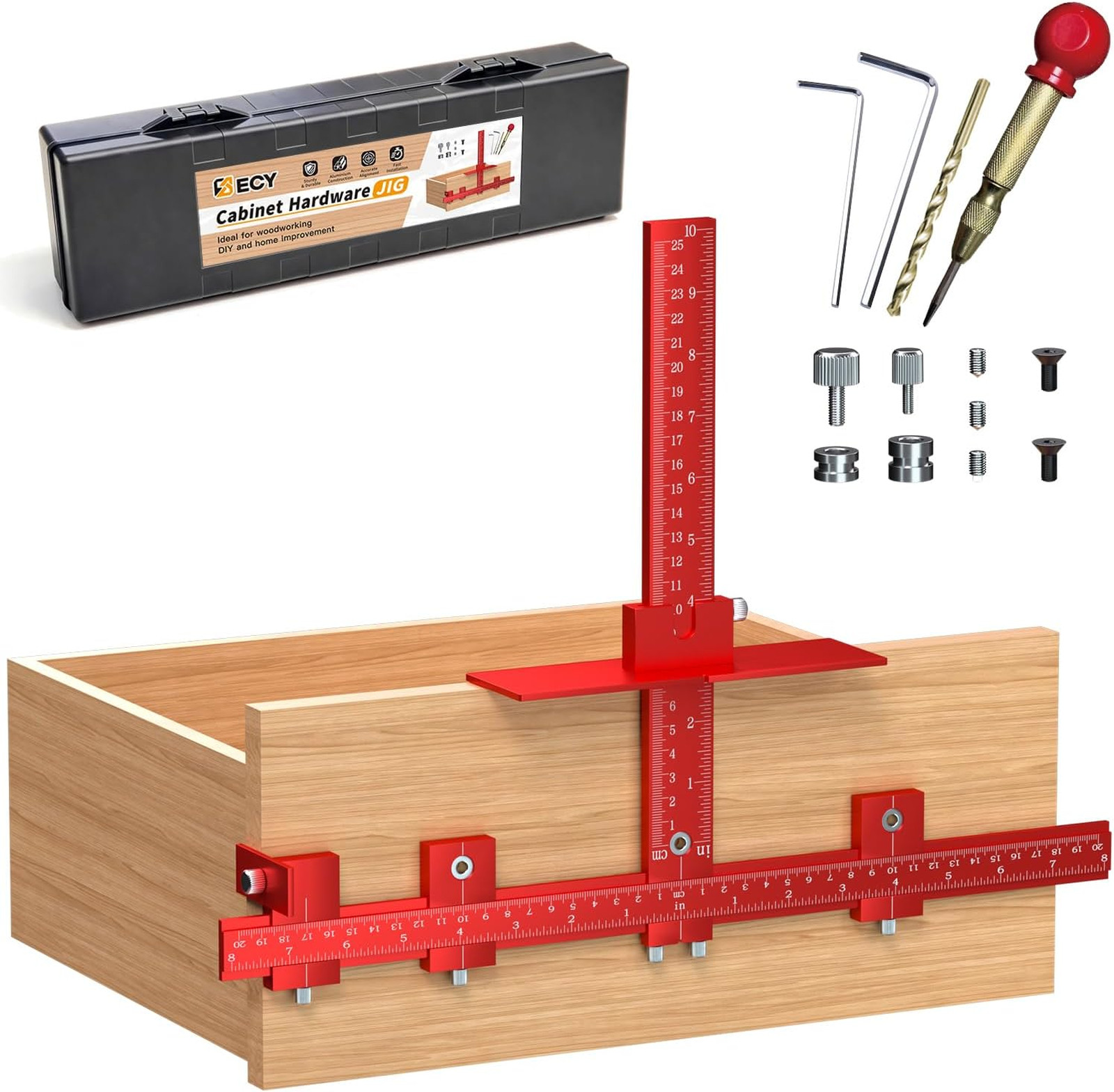 Cabinet Hardware Jig Adjustable All-Aluminum Handle Installation Tool for