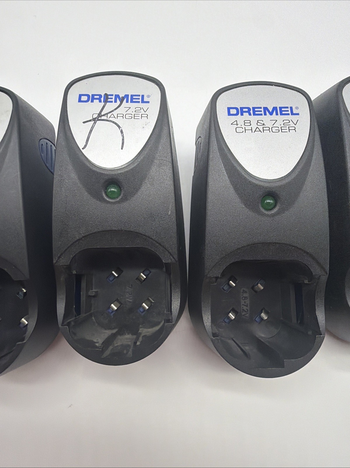 Lot of 5 Dremel Battery Chargers 7.2V and 4.8V/7.2V Untested