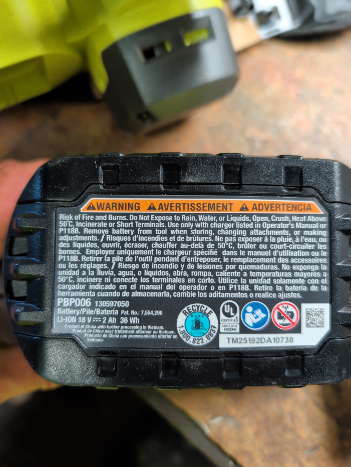 Ryobi One+ 18V 5 1/2 in Circular Saw PCL500 W/ Battery And Charger