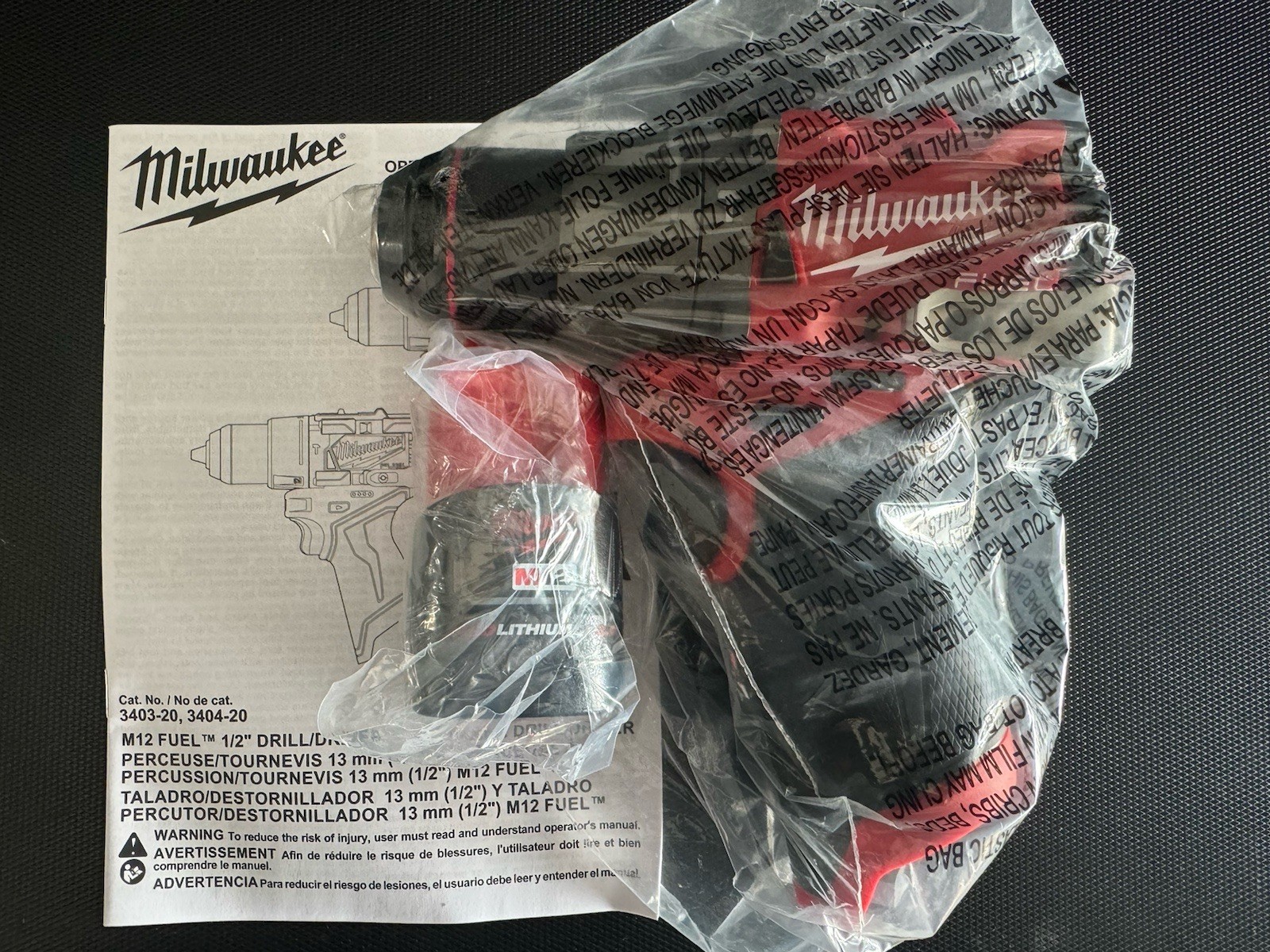 Milwaukee Tool 3403-20 M12 Fuel 1/2 In. Drill/Driver With 2.0 Ah Battery