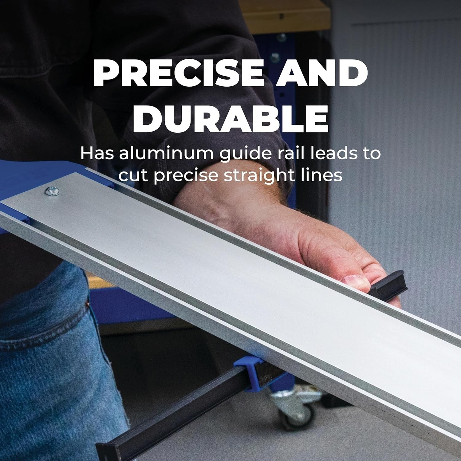 E Straight Edge Guide XL – 8 Ft Aluminum Rail for Precise Circular Saw Cuts
