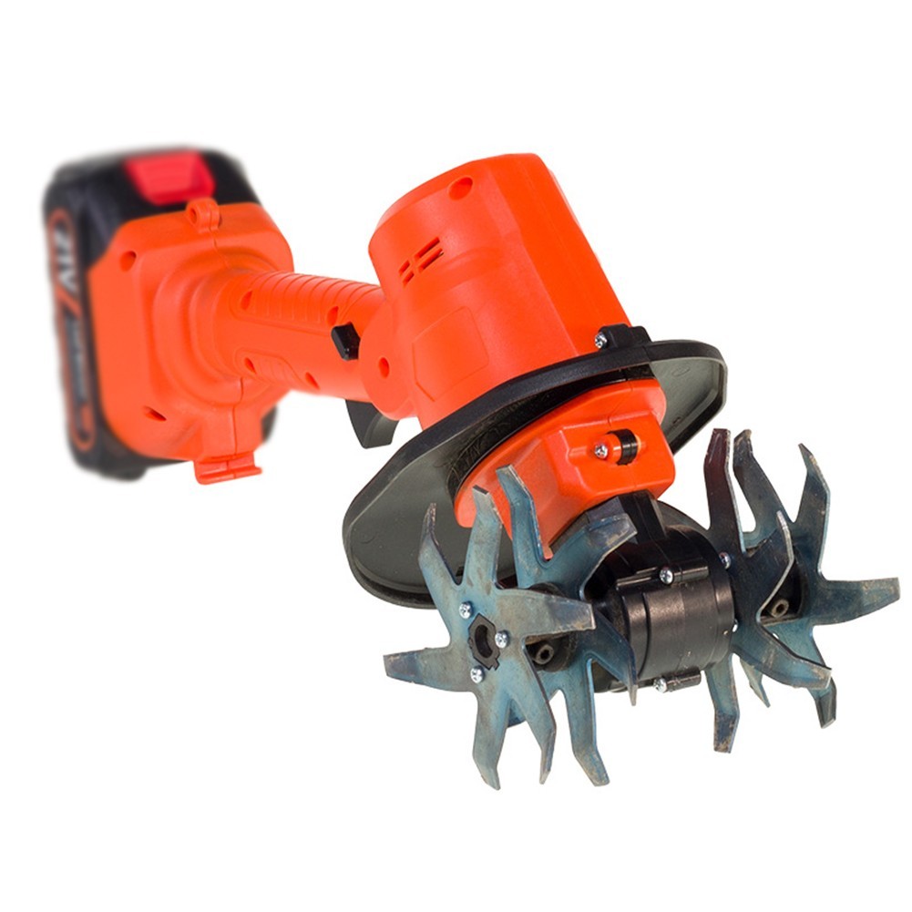 Cordless 21V Tiller/Weeder for Residential Gardens with 235 RPM Performance