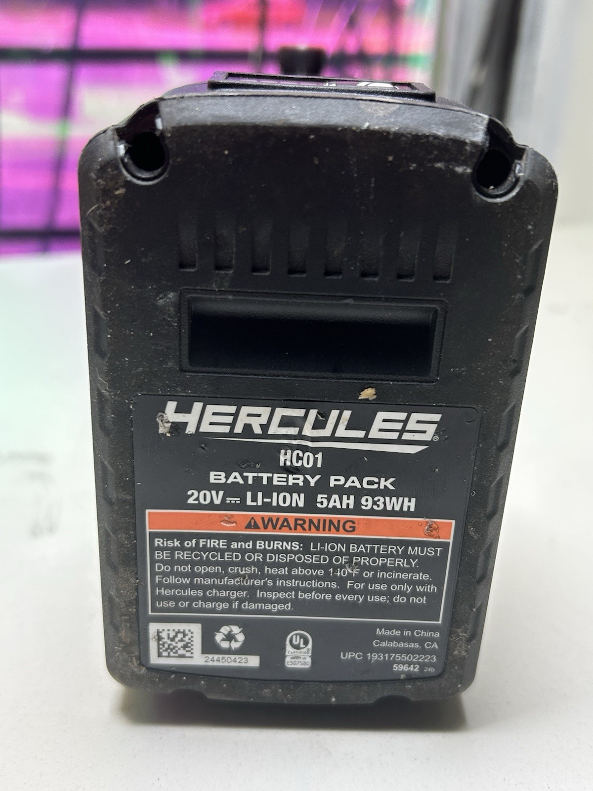 Hercules HCB81B 20v Brushless Compact Impact Driver W/5Ah+Charger (FREE S&H)!