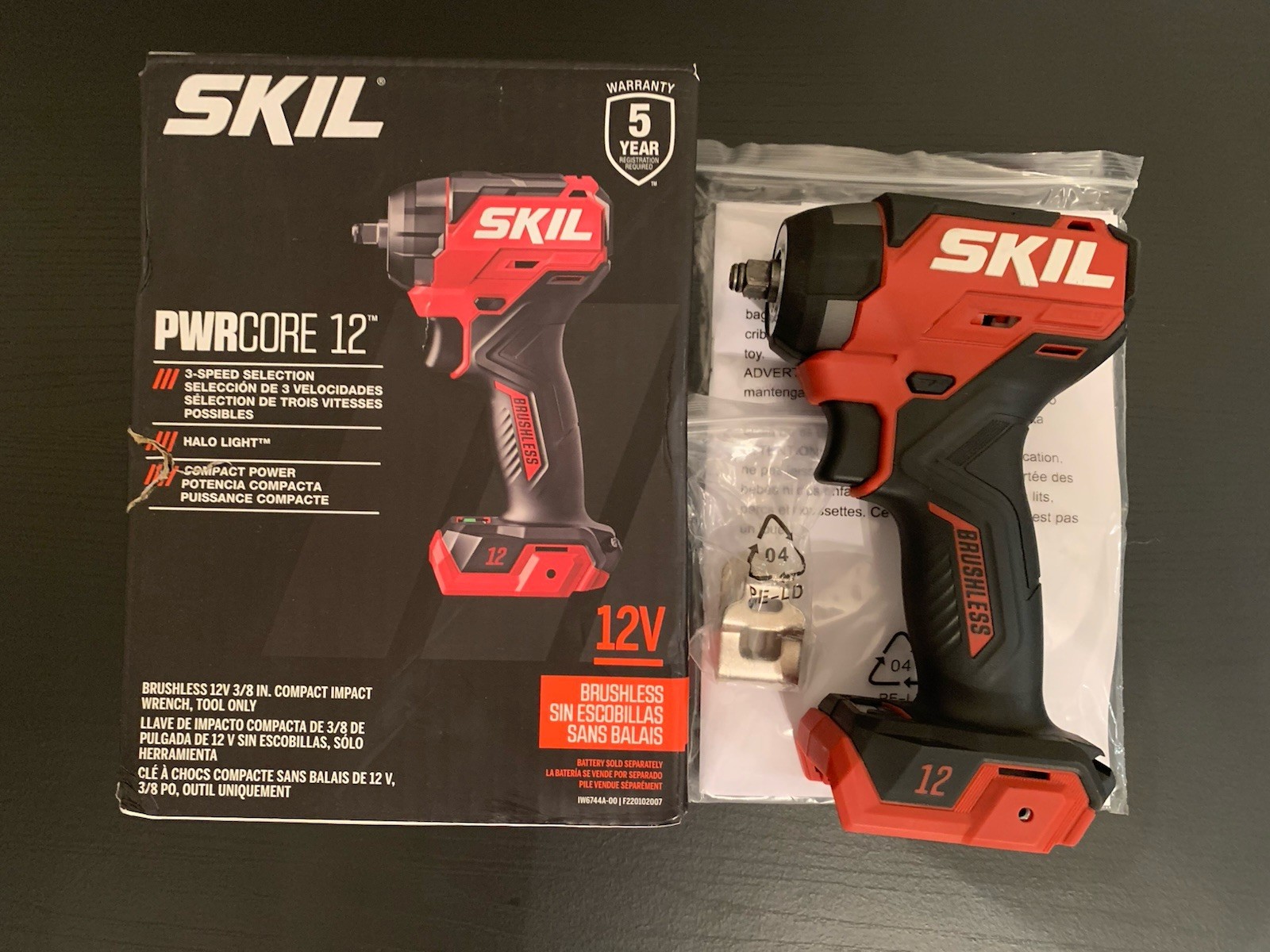 SKIL PWRCORE12 Brushless 3/8&Prime; Driver Cordless Impact Wrench (tool only)