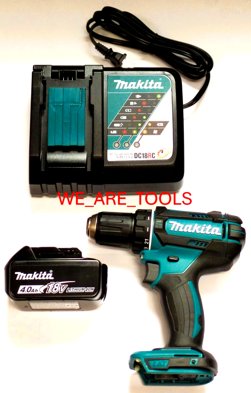 New Makita 18V XFD10 1/2&Prime; Battery Drill Driver, 1) BL1840B 4.0 Battery, Charger