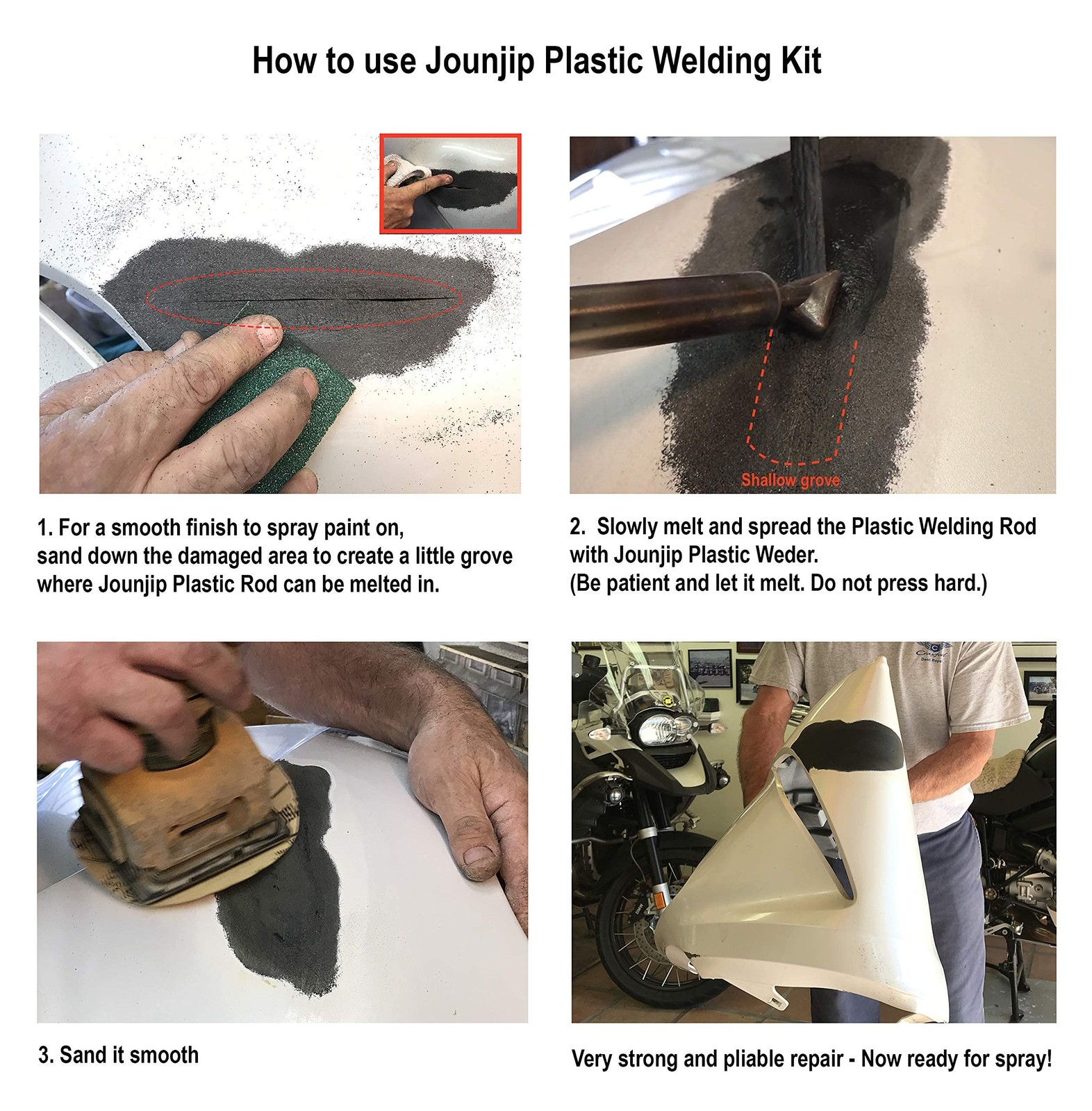 JOUNJIP Standard Plastic Welding Kit- UL Certified Plastic Welder 80W- Professio