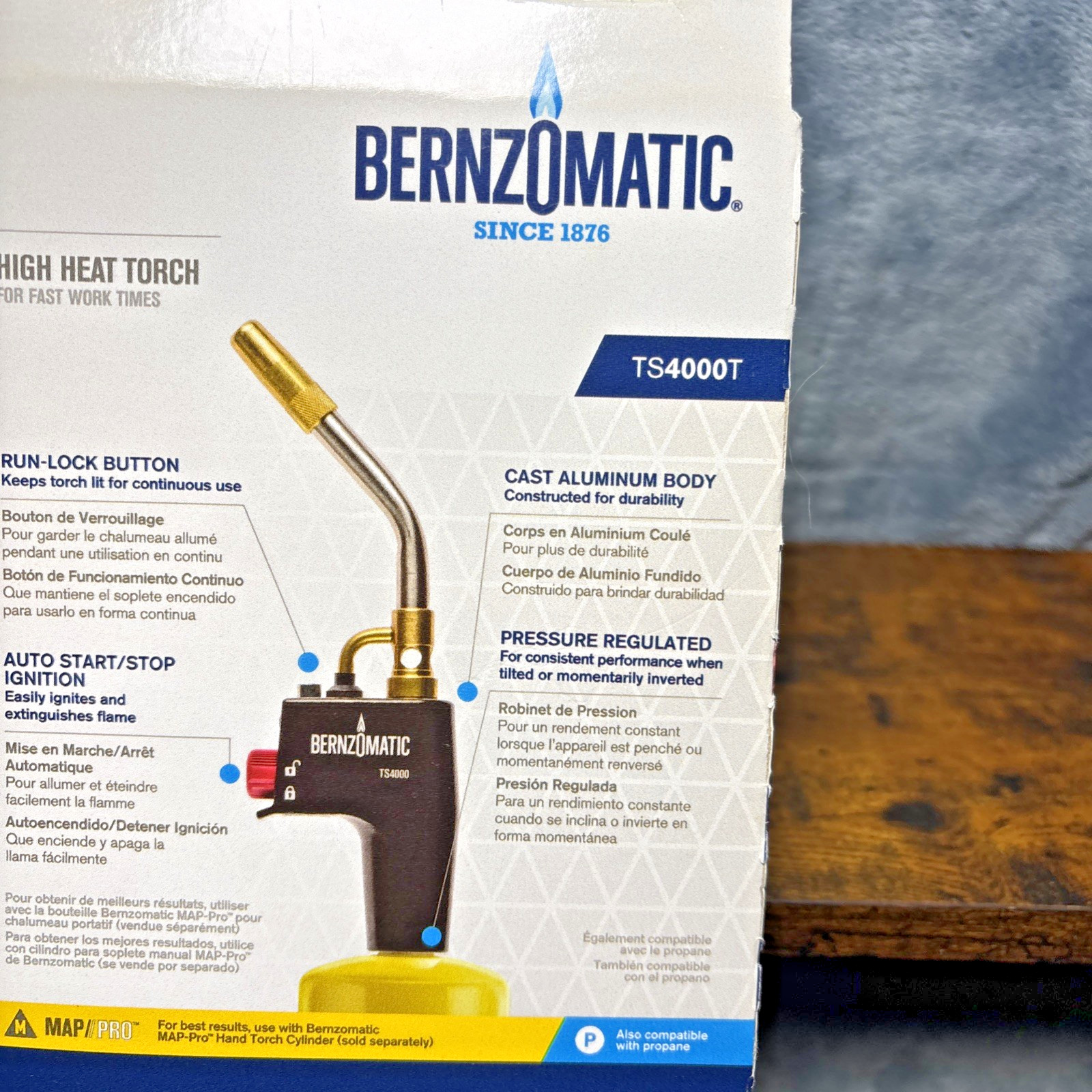 US DuraCast 4000 Torch Instant Start/Stop Ignition Compatible MAP-Pro Propane Ga