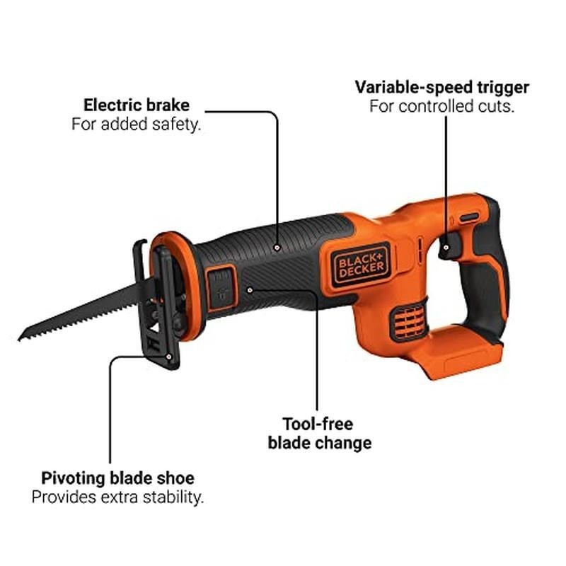 Cordless Reciprocating Saw 20 V MAX Variable Speed Tool Free Blade Change New