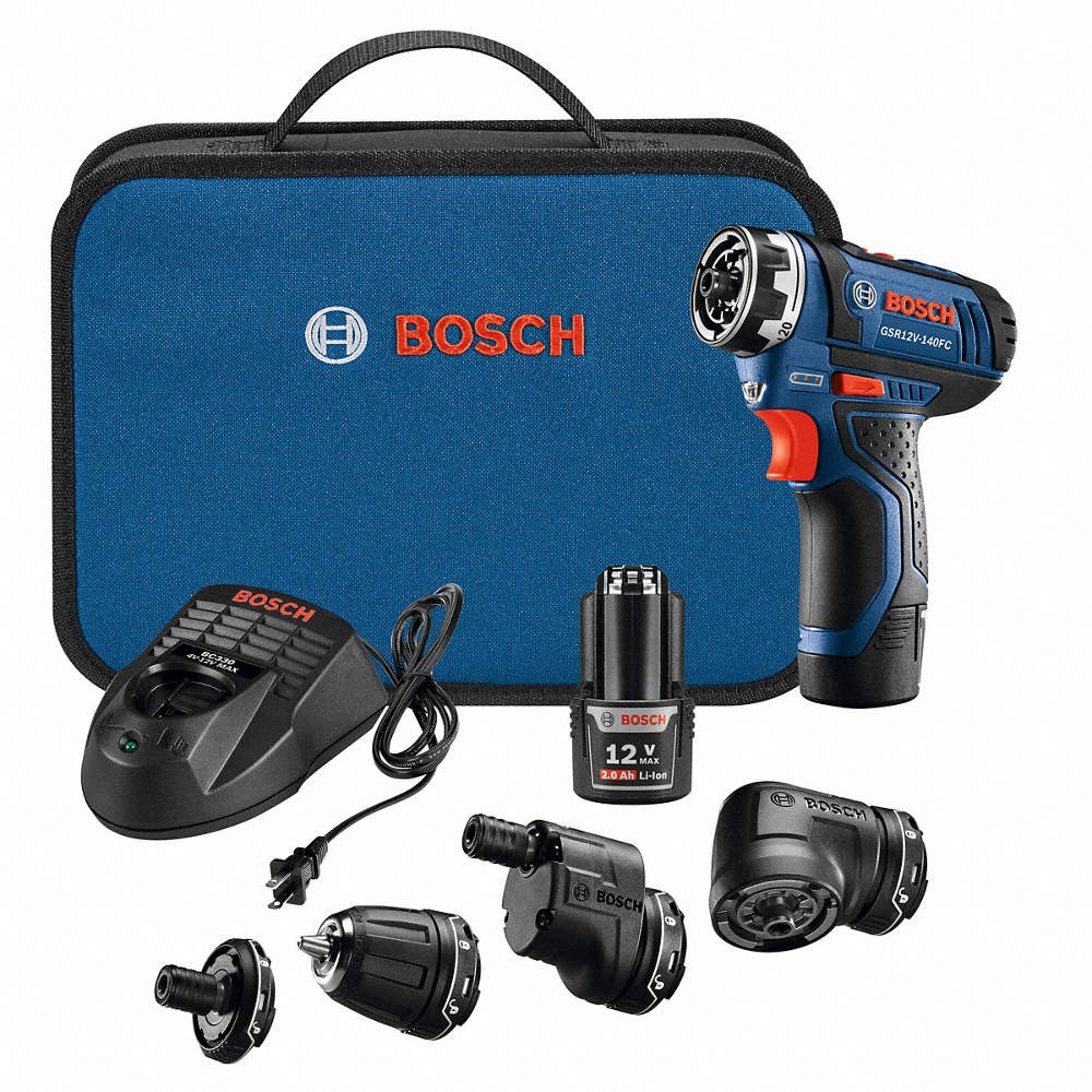 BOSCH GSR12V-140FCB22 Drill,Cordless,1700 RPM,12V DC 423N73
