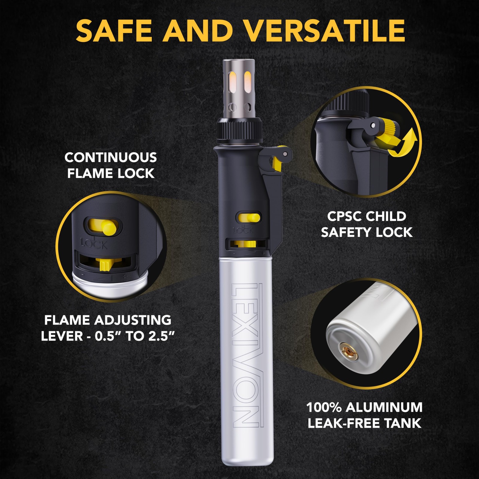 LEXIVON Butane Soldering Iron Multi-Purpose Kit | Cordless Self-Igniting Adjusta