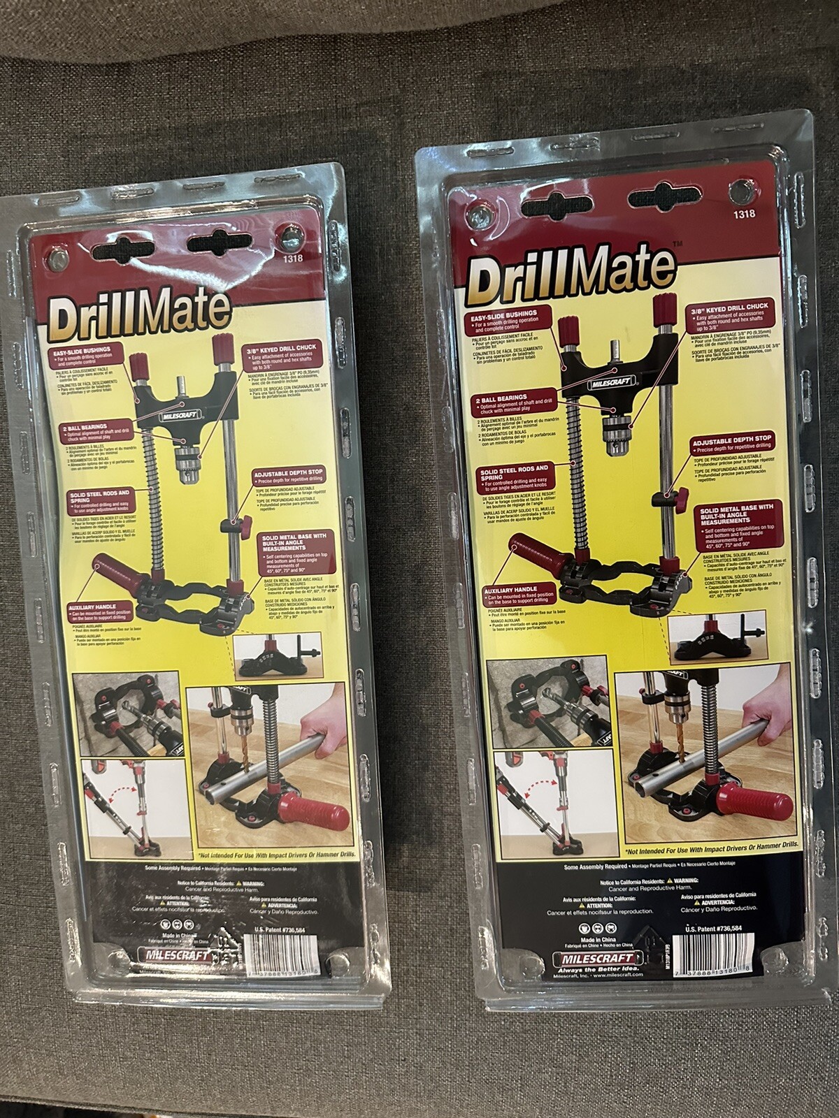 Milescraft 1318 DrillMate Portable Drill Guide – 2 PACK.