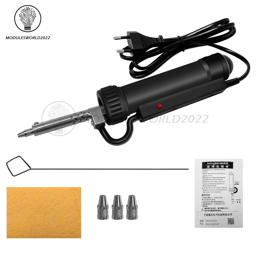 Electric Vacuum Solder Sucker Soldering Desoldering.Suction Tin Pump Repair Tool