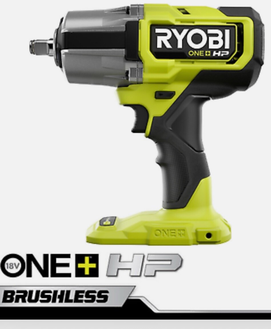 New RYOBI ONE+ HP 18V Brushless 4 Mode 1/2” High Torque Impact Wrench PBLIW01B