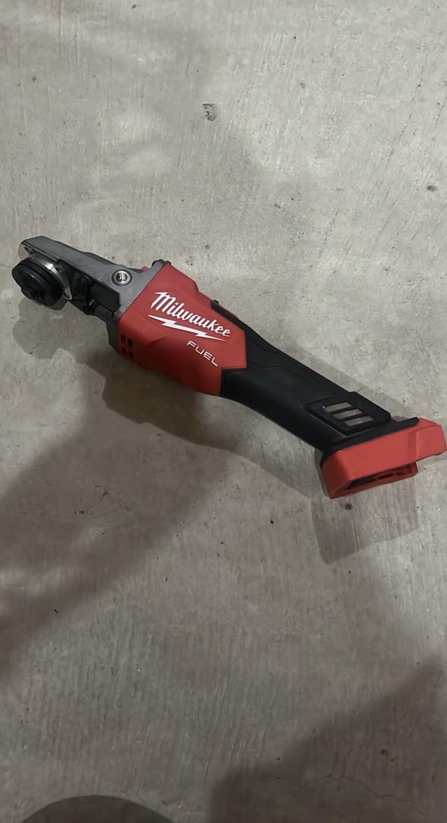 Milwaukee FUEL Right Angle Grinder, Battery Powered, Rotary/Circular, Red/Black