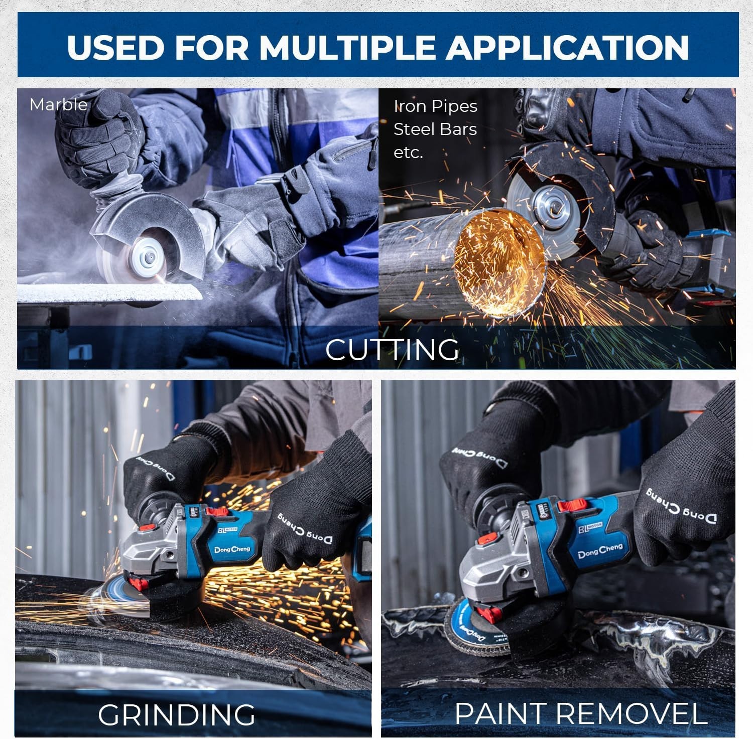 Cordless Angle Grinder 20V 4-1/2 inch, 1000W 9000RPM with Variable Speed, Sli…