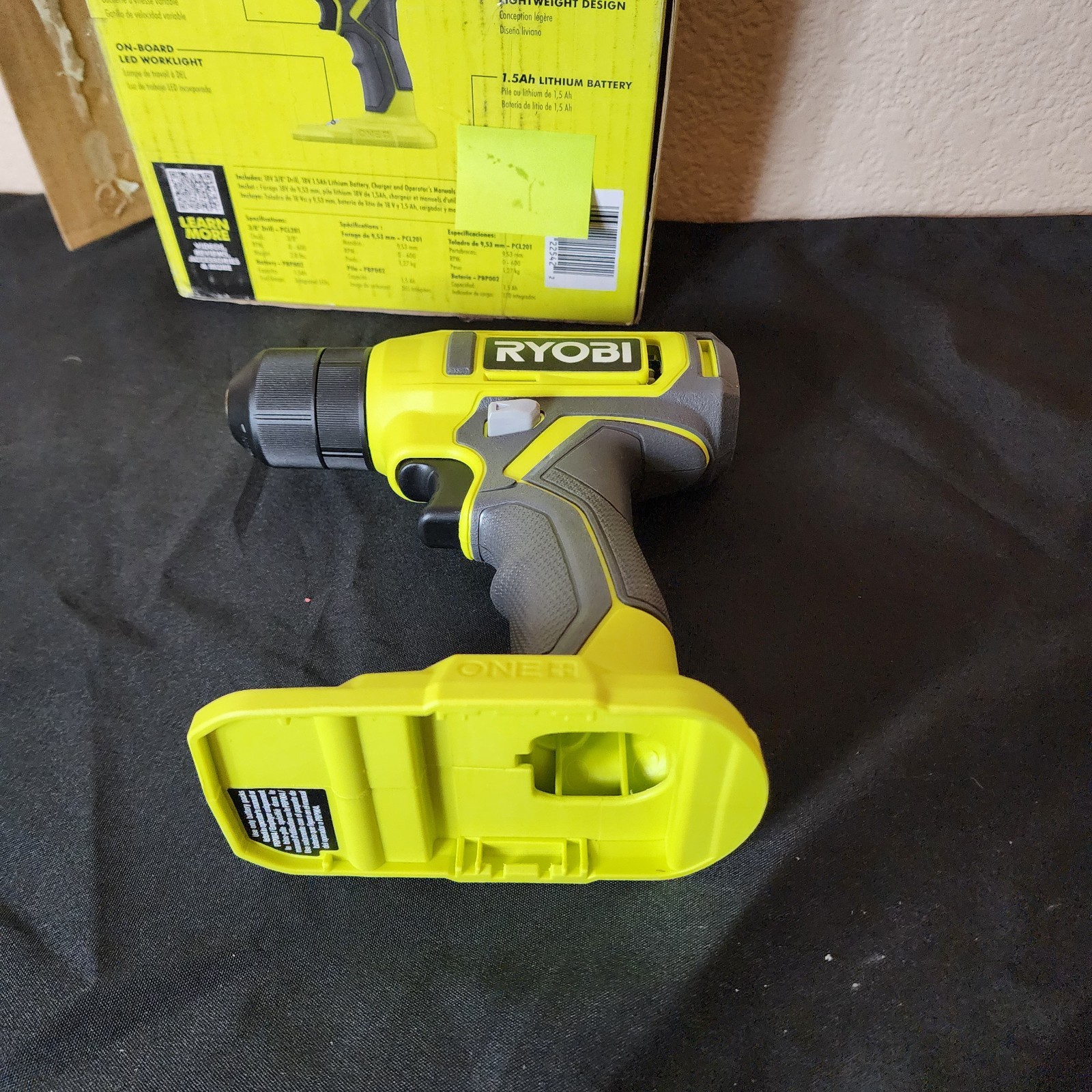 Ryobi PCL201 Mini Drill/Driver Cordless Keyless Chuck Lightweight Green 3/8”