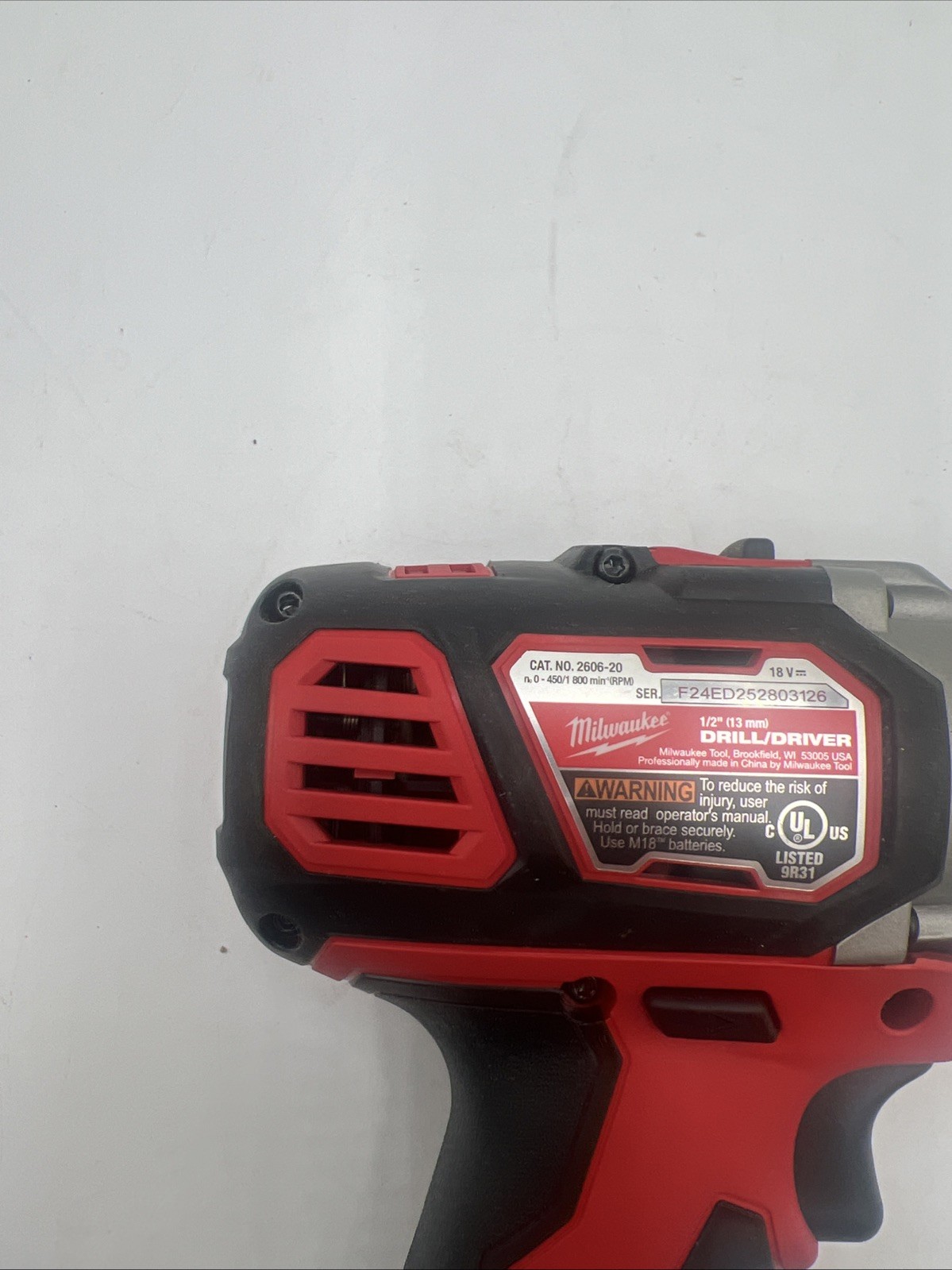 Milwaukee 2606-20 M18 18V Lithium-ion Cordless 1/2&Prime; Drill Driver (Tool Only)