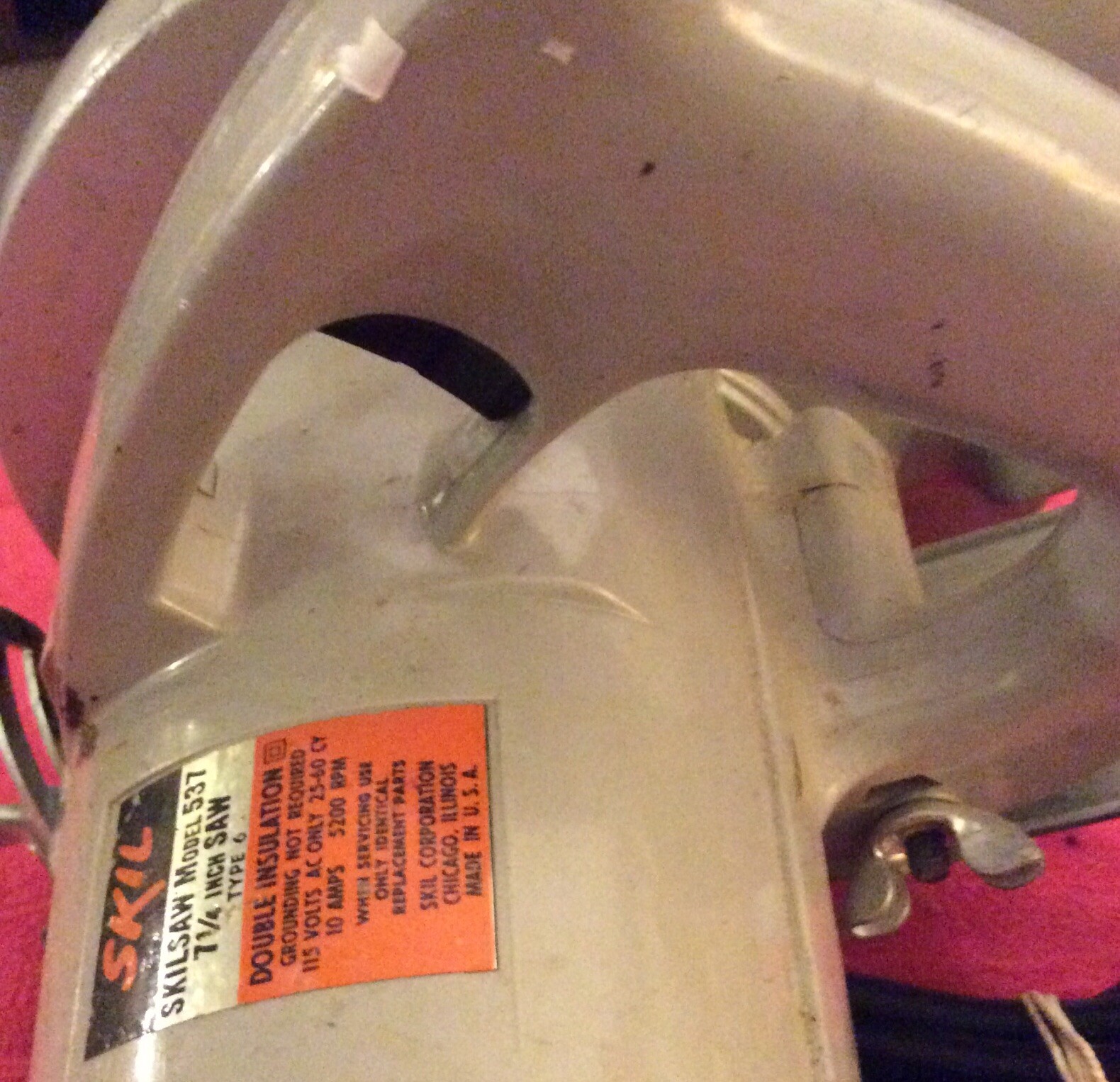 Skilsaw 7 1/4” Model 537 Saw Type 6 ,Double Insulation’. Made In U.S.A Corded