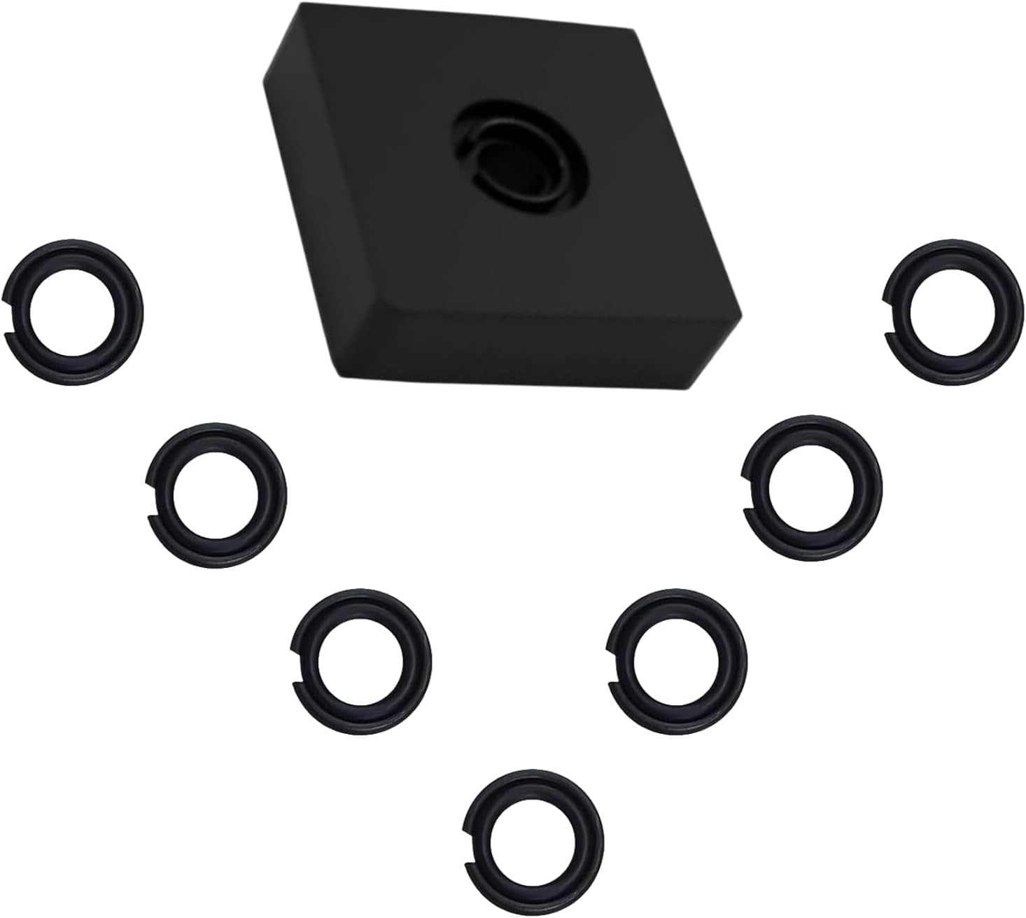 (7 Sets) 3/8&Prime; Impact Retaining Ring Clip Friction Hog with Black