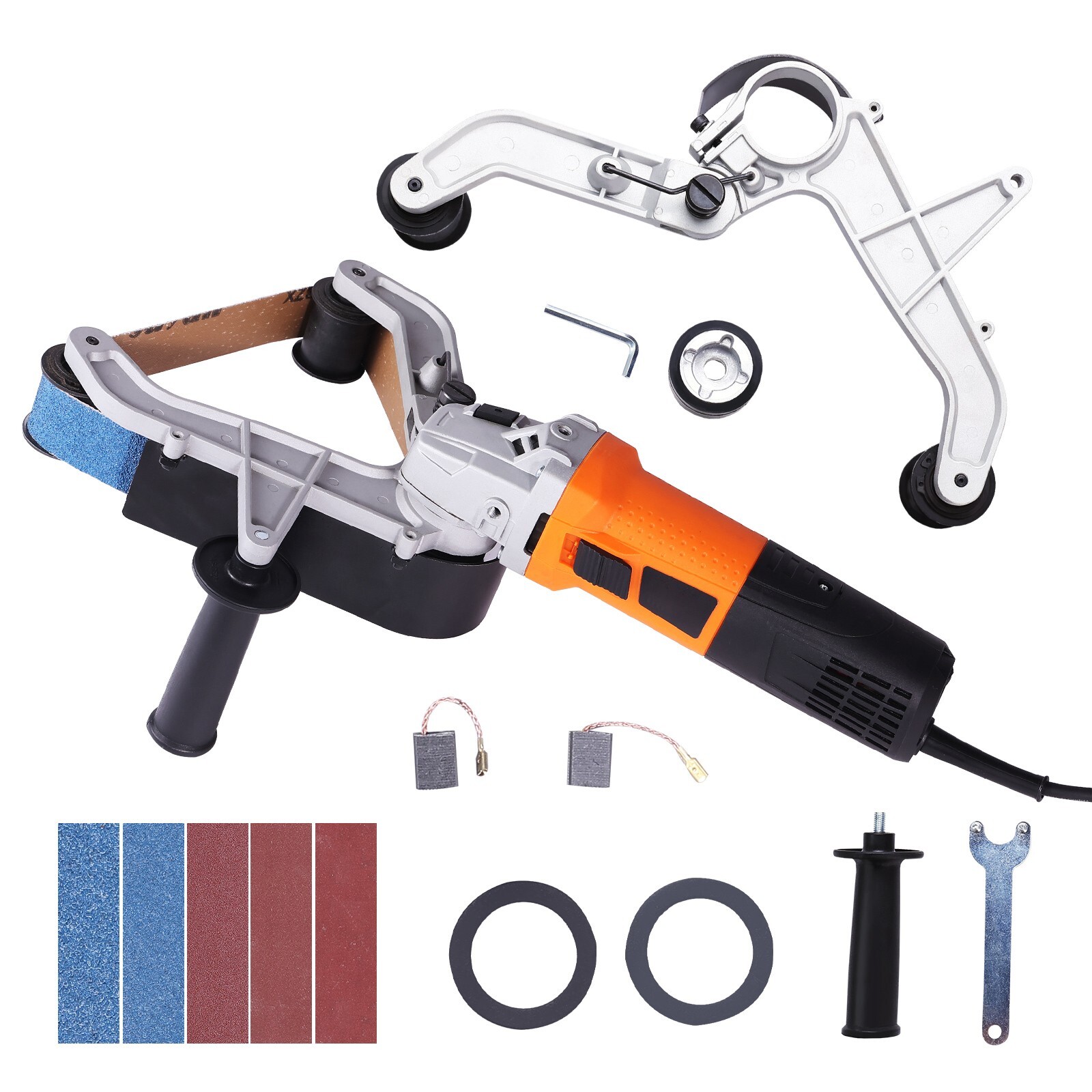 Pipe Tube Polisher Sander 1000W 6 Variable Speeds with 100PCS Sanding Belt