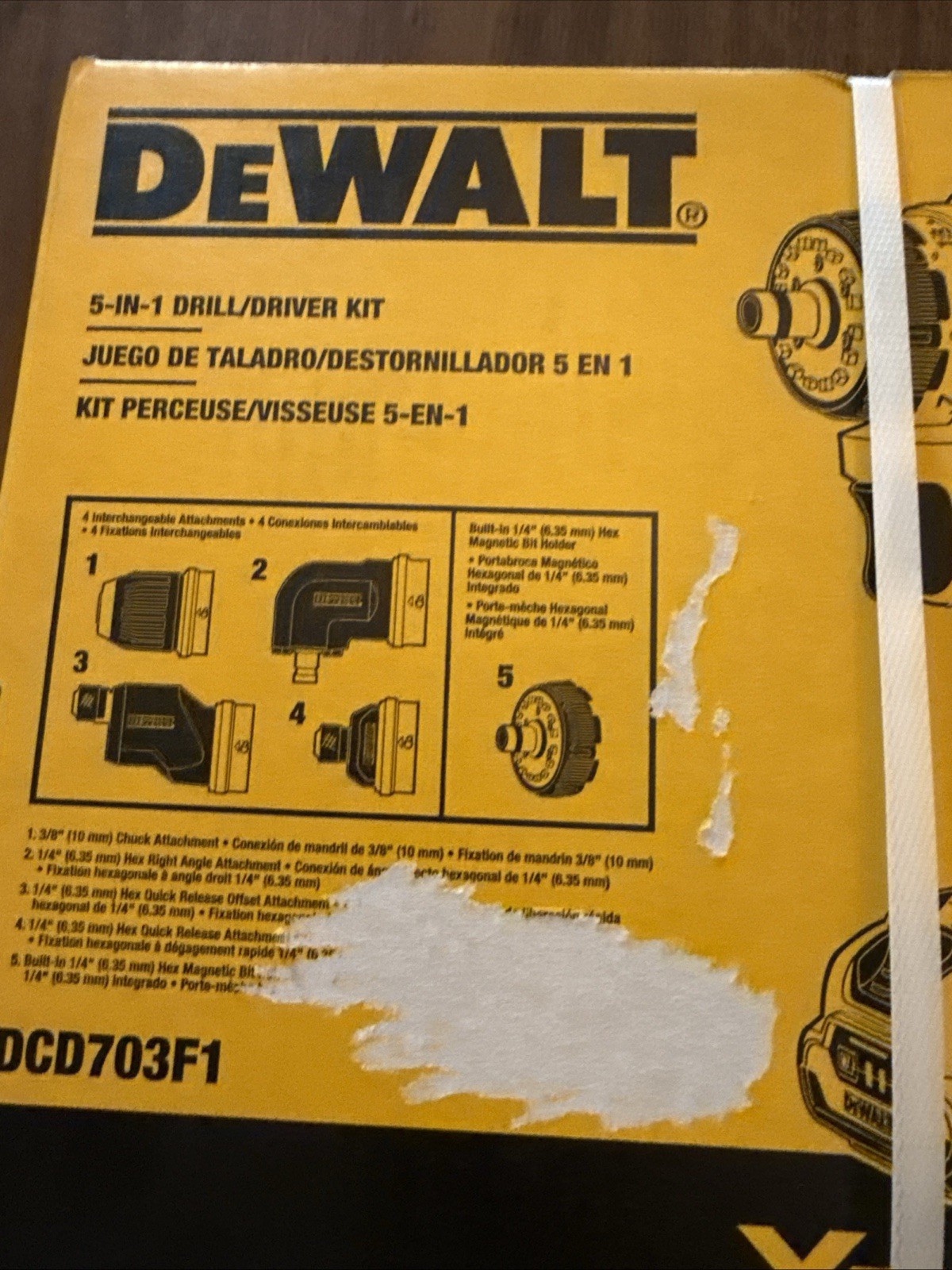 DeWALT DCD703F1 12V Max Brushless Cordless Multi-Head Drill / Driver – Kit New