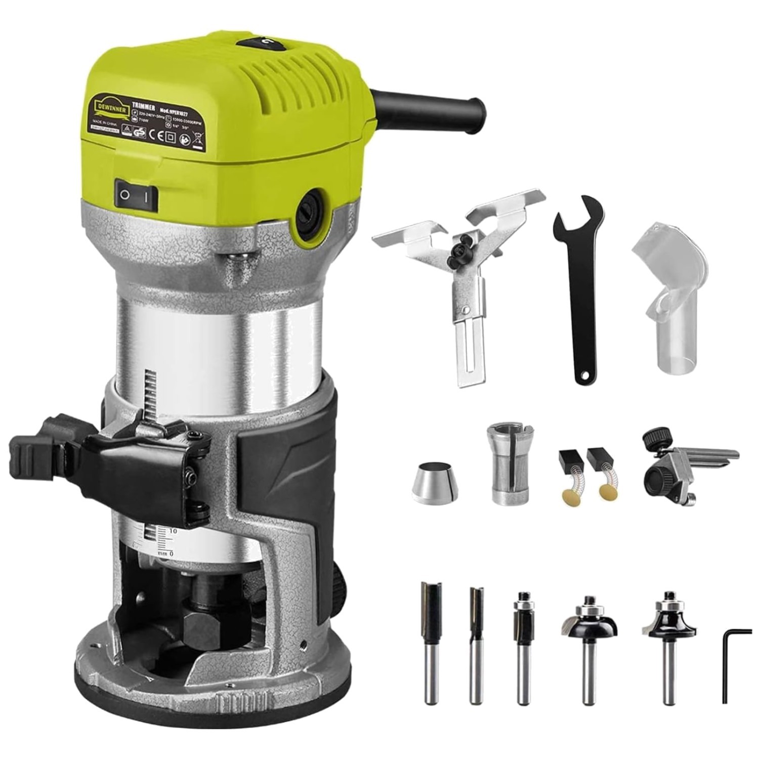 710W Electric Router Tool, Variable Speed Woodworking Kit