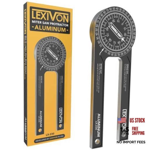 Aluminum | 7-Inch Rust Proof Angle Finder 7 Inch Miter Saw Protractor