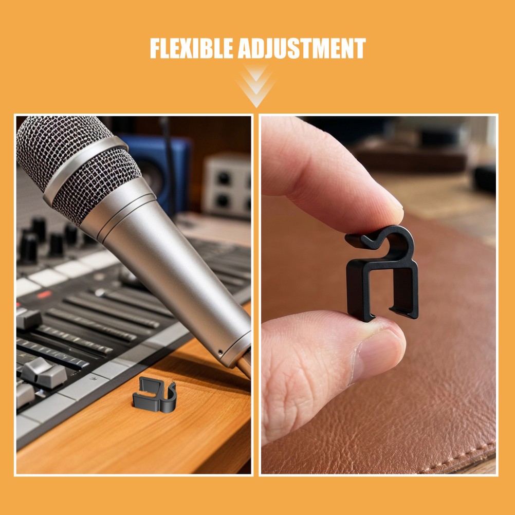 60 Pcs Wire Clips for Microphone Stands Cable Organizer Accessories