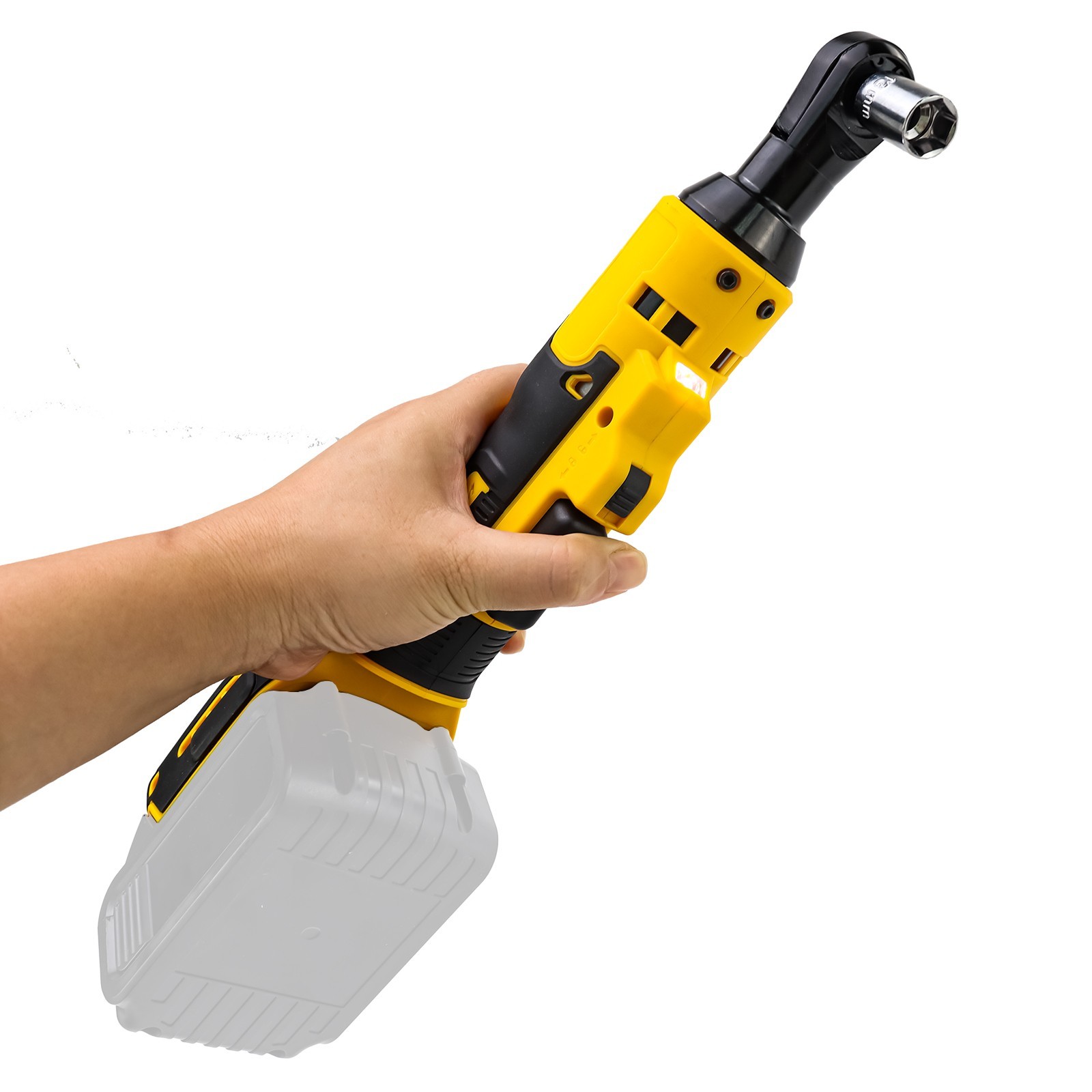 12V 3/8&Prime; Cordless Electric Ratchet Socket impact Wrench Right Angle Battery 60Nm