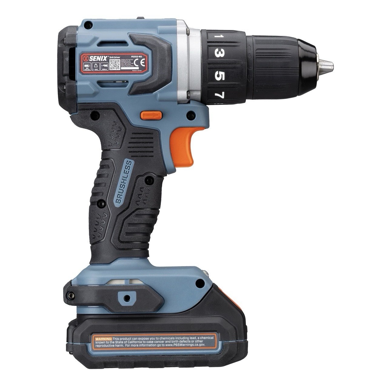 Senix X2 20V Brushless Cordless 1/2&Prime; Drill/Driver 540 in-lbs w/Battery NEW