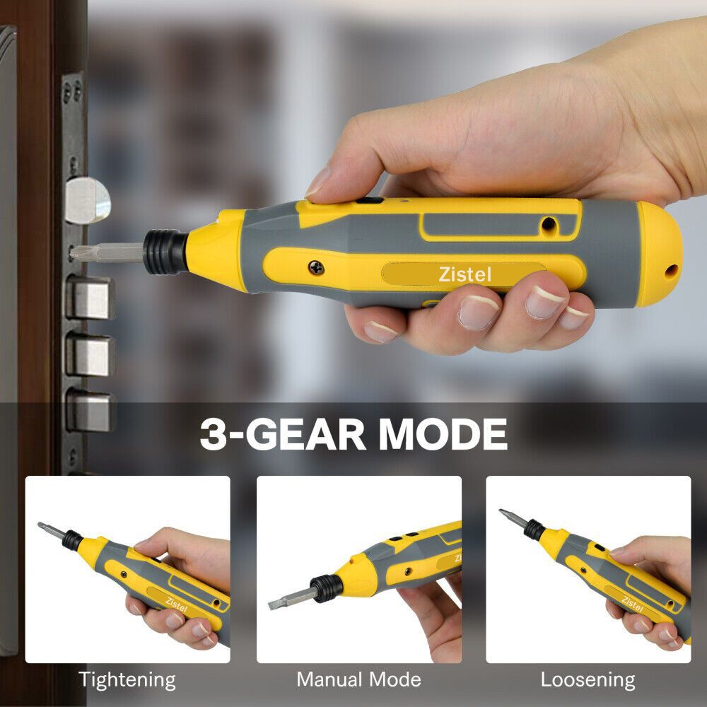 New Electric Screwdriver 4V Mini Compact Battery USB Charger Bits Lightweight US