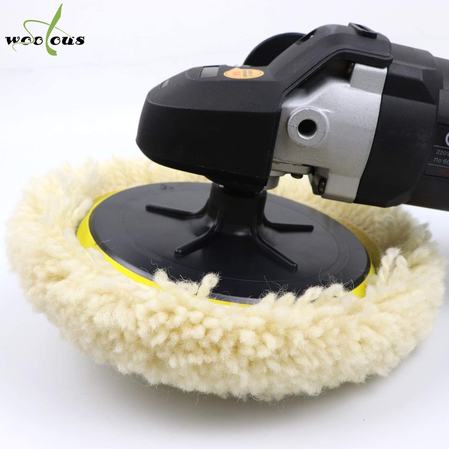 7Inch Natural Lambs Wool Buffing Pads 2Pack for Car & Boat Detailing