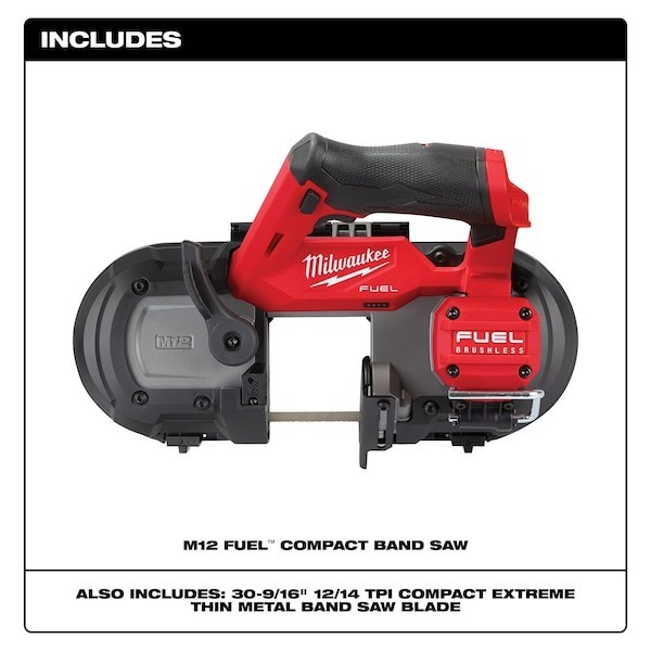 Milwaukee Tool 2529-20 M12 Fuel Compact Band Saw (Tool Only) New US