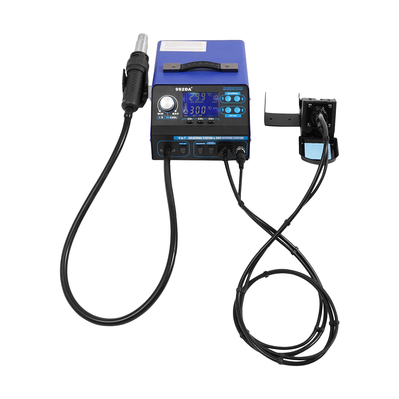 YIHUA 992DA+ 4 in 1 BGA Rework Soldering Station SMD Hot Air gun Solder Pen 110V