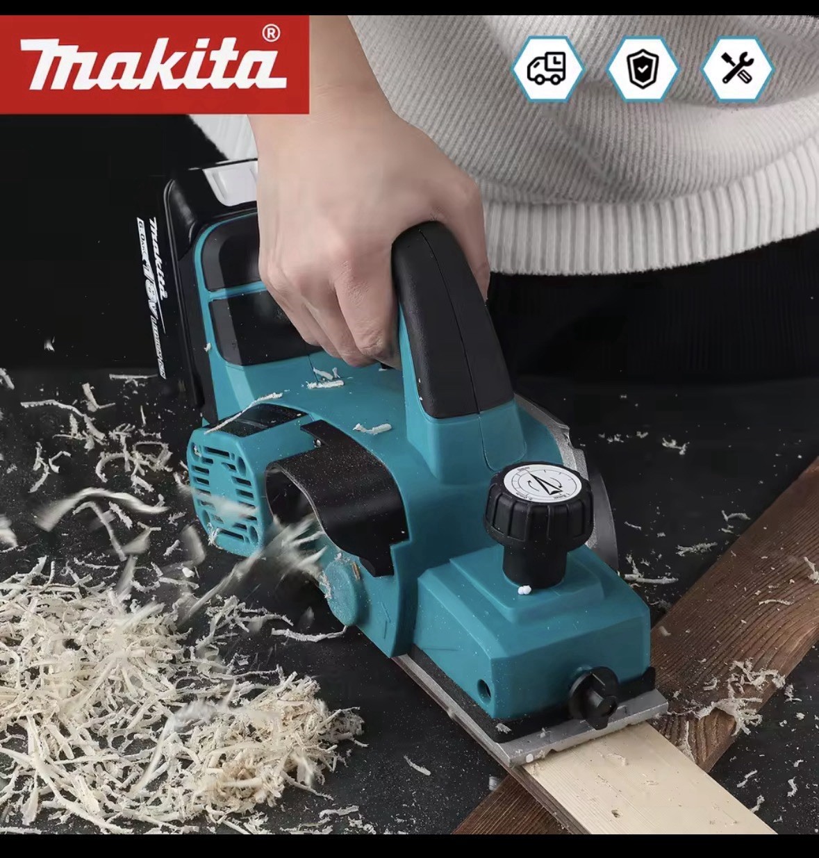 Makita KP001GZ 82X4mm 40V Brushless 15.000Rpm Electric Wood Planer Body Only NEW