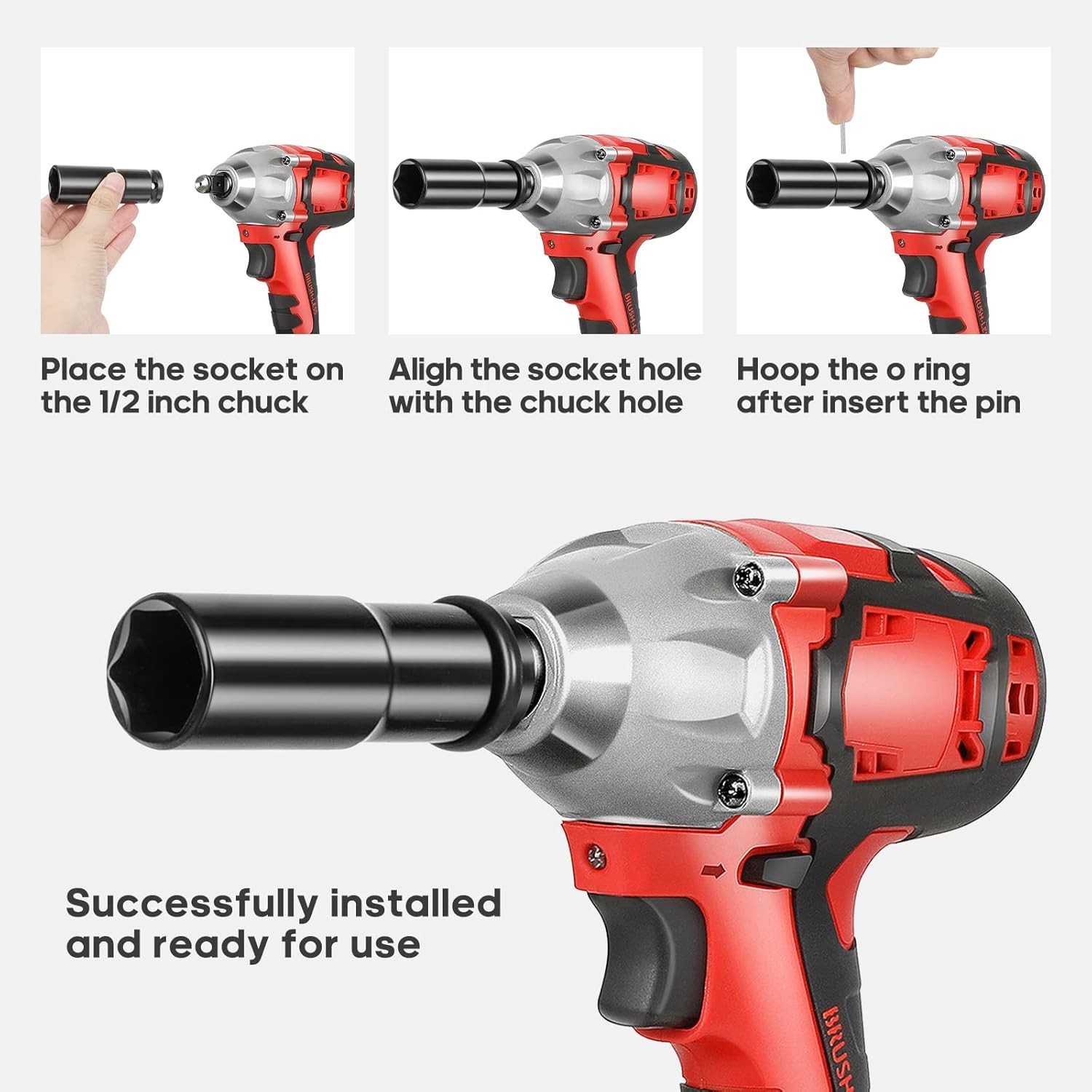 20V Llave De Impacto 1/2 Inalambrica Pistola Con Bateria y Cargador En Oferta