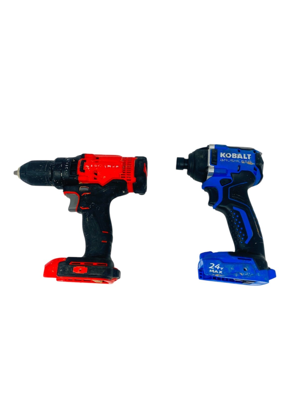 Kobalt 24V Brushless Impact Driver KID 124B-03, Craftsman V20 Drill CMCD700 2 Pc