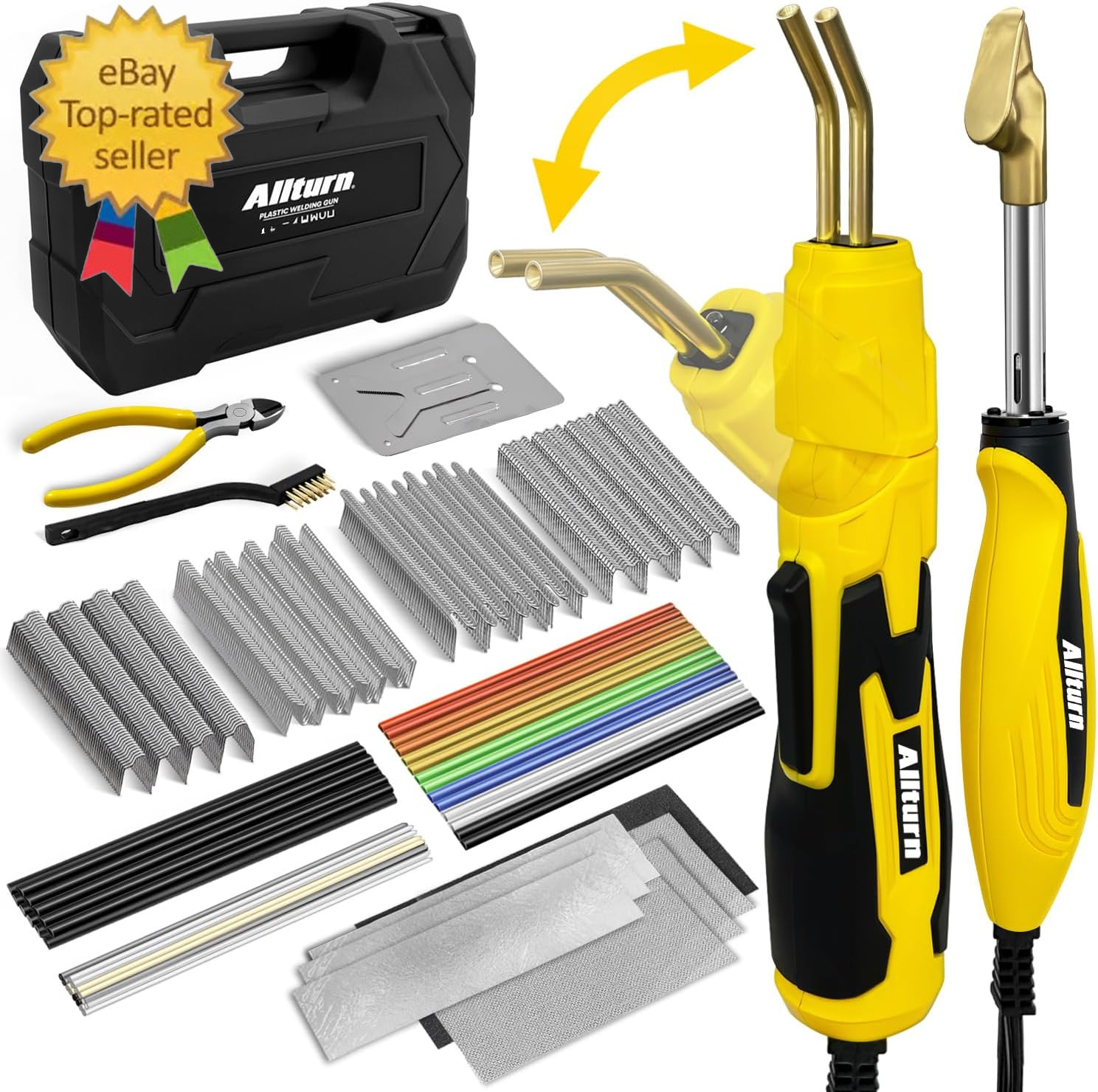 Plastic Welder 2 in 1,Plastic Welding Kit Car Bumper Repair Kit,4 Types of Plast