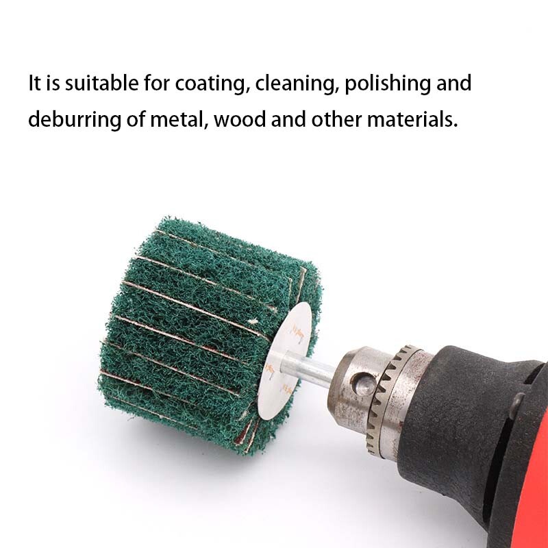 1/4&Prime; Shank Nylon Fiber Flap Wheel Polishing Sanding Mop Disc 25-100mm For Dremel