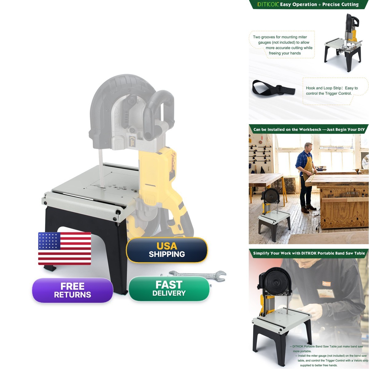 Ditkok Band Saw Stand Portable Table For Dewalt Band Saw 55020