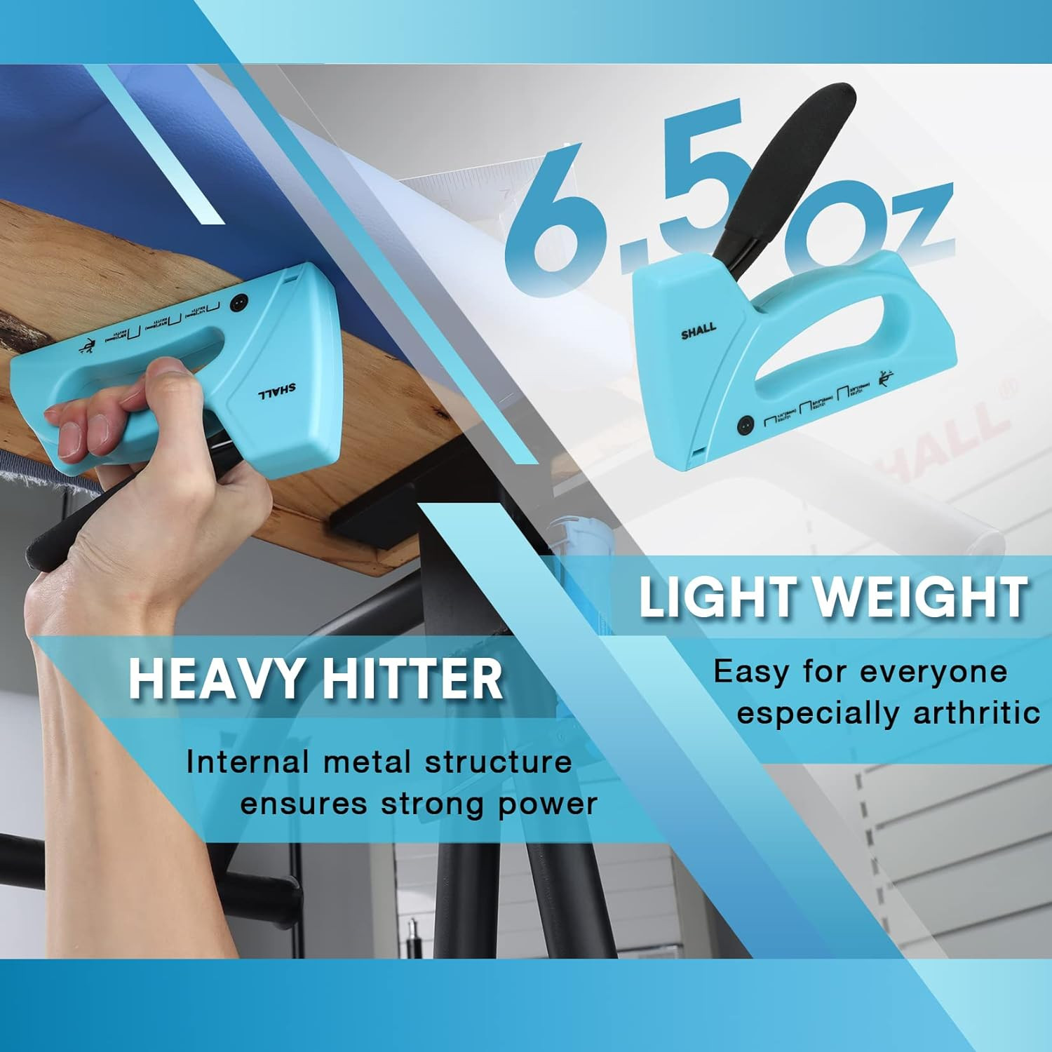 Light Duty Staple Gun for Wood – Upholstery Staple Gun with 1600Pcs JT21 Staples