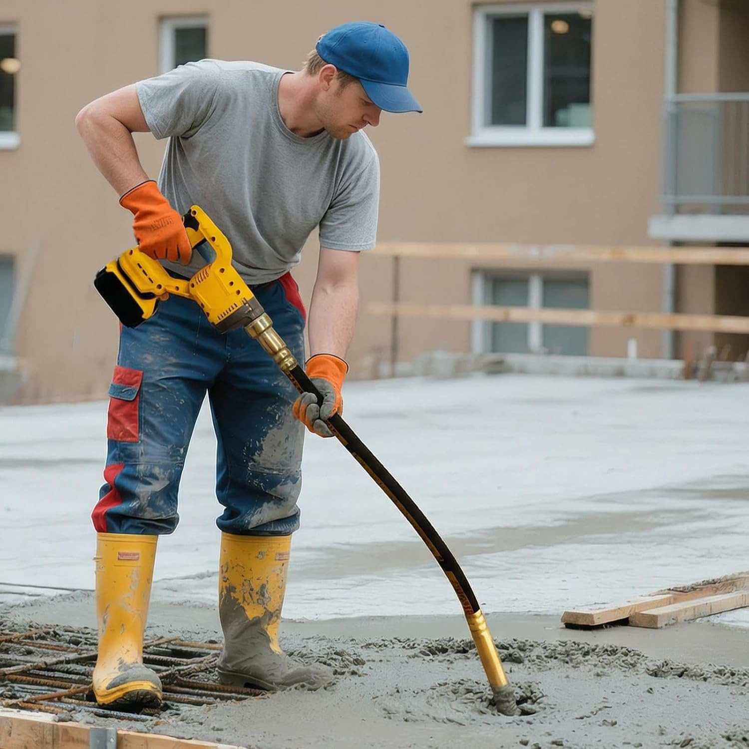 Handheld Concrete Vibrating Tool, Compatible with Dewalt 20V Battery(No Battery)